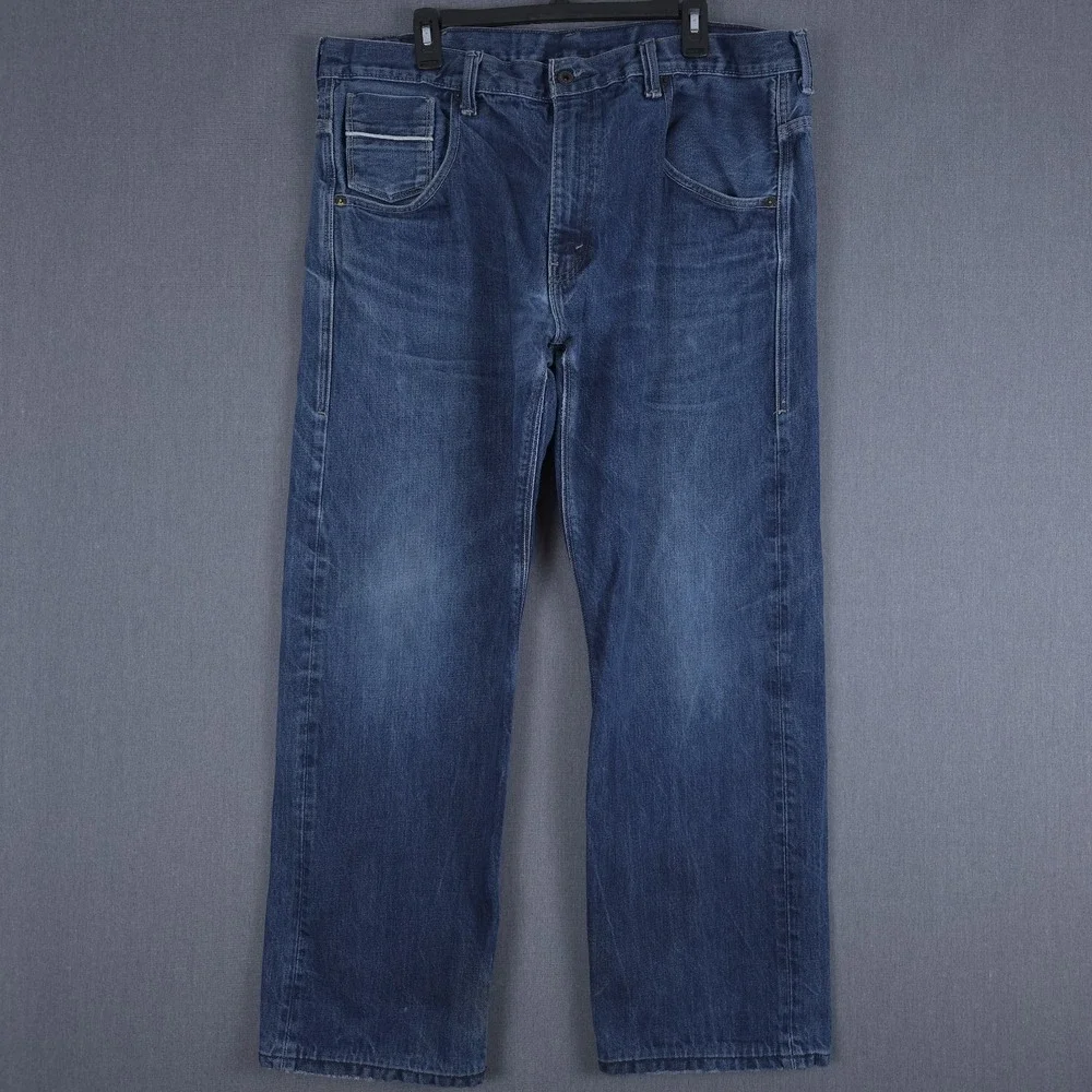 Vintage Levis 569 Baggy Jeans Mens 40x32 (Fits 38x31) Blue Loose Fit Flap Pocket